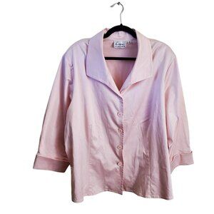 Linea By Louis Dell'Olio Blush Pink Wing Collar Swing Topper Size 3X